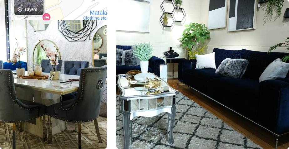 Furniture displays inside the Choice Furniture Superstore showroom